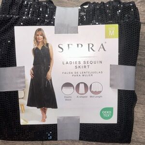 🌴Serra Woman’s Long Sequin Holiday/ New Year Maxi Skirt Size M